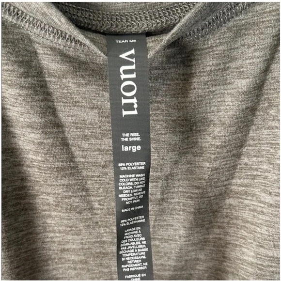 VUORI Lux At Ease heathered gray sleeveless jumpsuit size Large - Picture 8 of 8